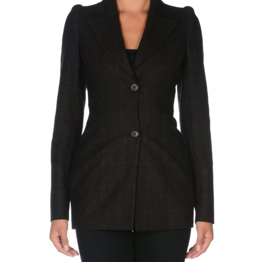 Maison Margiela Steel Grey Wool Blazer Jacket 4 US